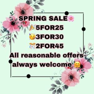 SPRING SALE ON NOW !!!!
